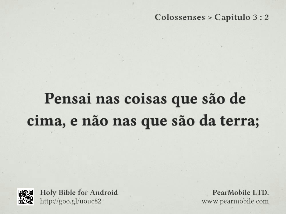 Colossenses, Capítulo 3:2